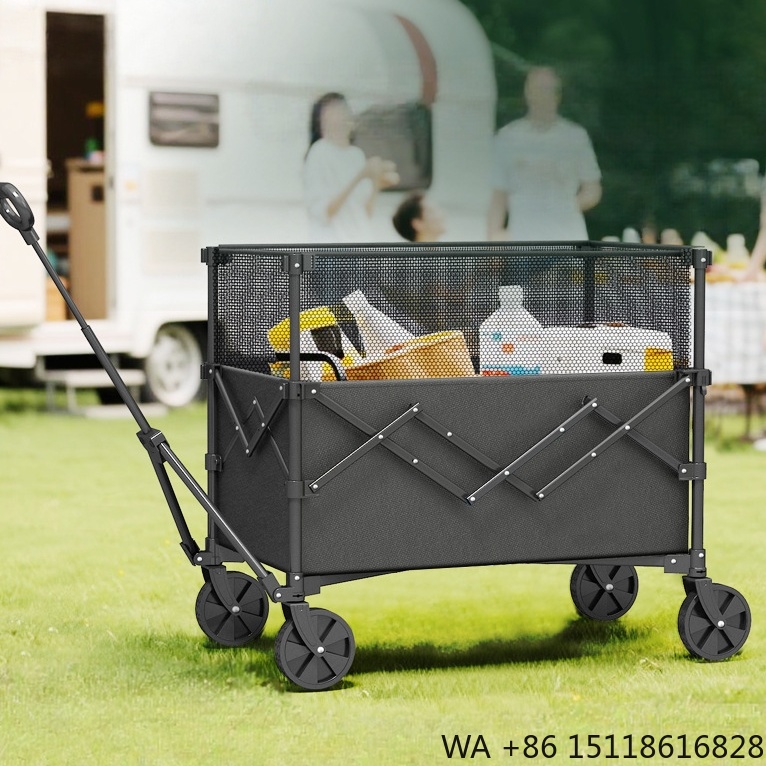 Outdoor Camping Set - โครงเหล็กแข็งแรงทนทาน ป้องกันสนิม พับเก็บได้ ระบายอากาศดี ใช้งานได้หลากหลาย รถเข็นอเนกประสงค์ขนาดใหญ่
