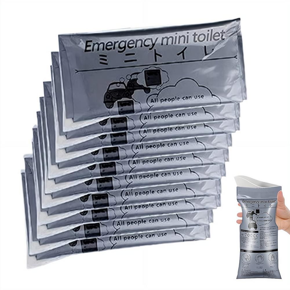 Bivvy Bag Emergency - ถุงปัสสาวะฉุกเฉินในรถยนต์ 10 ชิ้น ถุงปัสสาวะแบบพกพาสำหรับเดินทาง ใช้แล้วทิ้ง สำหรับผู้หญิง