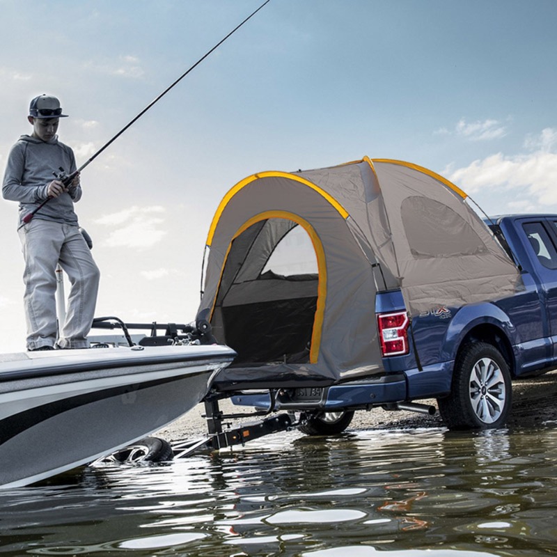 Outdoor Camping Car Tail Tent - เต็นท์รถกระบะ เต็นท์พับได้สำหรับตั้งแคมป์กลางแจ้ง 3-4 คน เต็นท์ลายพรางสำหรับตกปลา อุปกรณ์ตั้งแคมป์บนรถยนต์