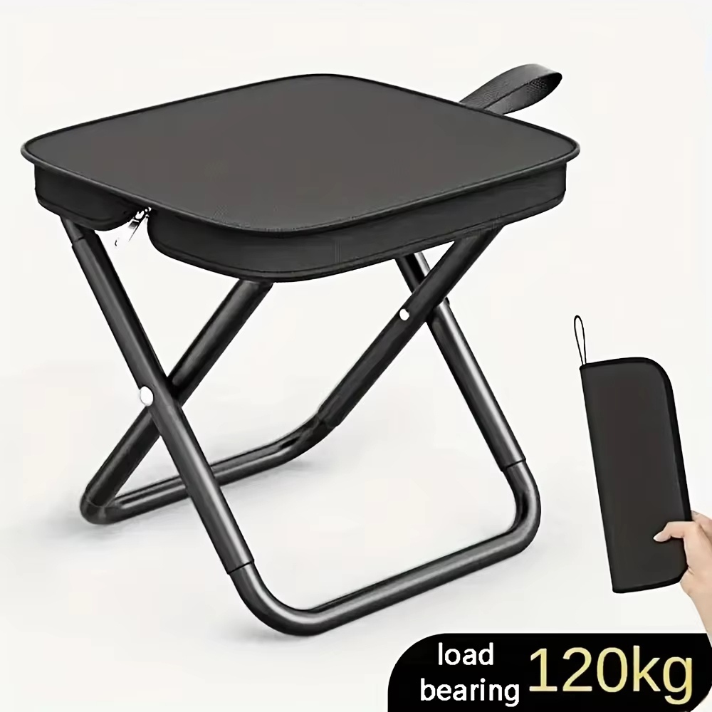 Outdoor Camping Table And Chairs - กระเป๋าใส่ดินสอแบบพับได้สำหรับใช้งานกลางแจ้ง รูปทรงม้าขนาดเล็ก พกพาสะดวก ใช้เป็นกระเป๋าถือหรือเก้าอี้สตูลสำหรับตั้งแคมป์ ปิกนิก เก้าอี้น้ำหนักเบาพิเศษ