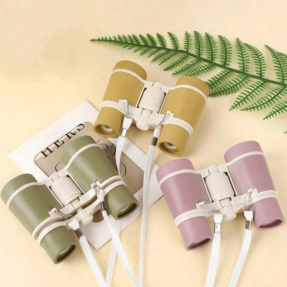 Outdoor Camping Toys - กล้องส่องทางไกลสำหรับเด็กแบบสองตา ทนทาน กันกระแทก ทำจากยาง ของเล่นกลางแจ้ง สีสันสดใส