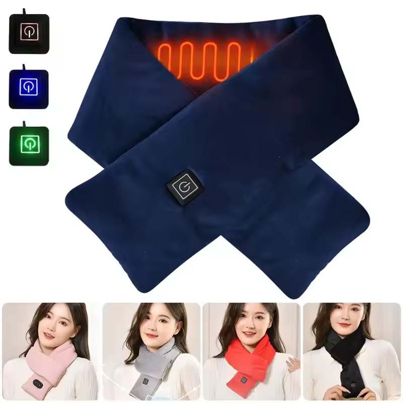 Outdoor Camping Winter - ผ้าพันคอไฟฟ้าอุ่นคอ แบบ USB สำหรับผู้หญิงและผู้ชาย ปรับอุณหภูมิได้ 3