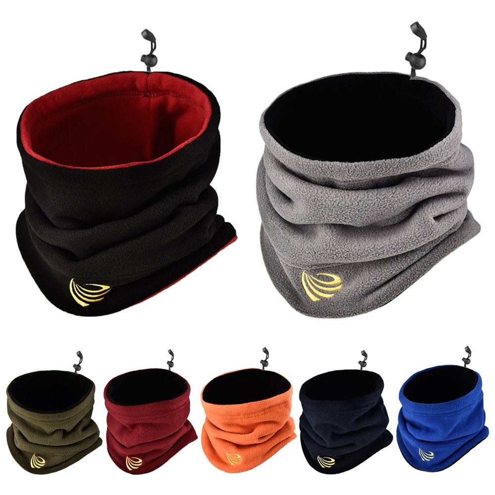 Outdoor Camping Winter - ผ้าพันคอฟลีซสำหรับเล่นสโนว์บอร์ดในฤดูหนาว ผ้าคลุมคอสำหรับเล่นสกี ป้องกันความหนาวเย็น หน้ากากครึ่งหน้า
