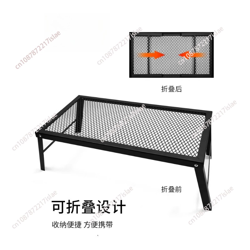Outdoor Camping Table Foldable - โต๊ะพับโลหะน้ำหนักเบาพิเศษแบบพกพาสำหรับกิจกรรมกลางแจ้งในการเดินทางแคมป์ปิ้งต้มน้ำบาร์บีคิวโต๊ะเหล็กพับได้
