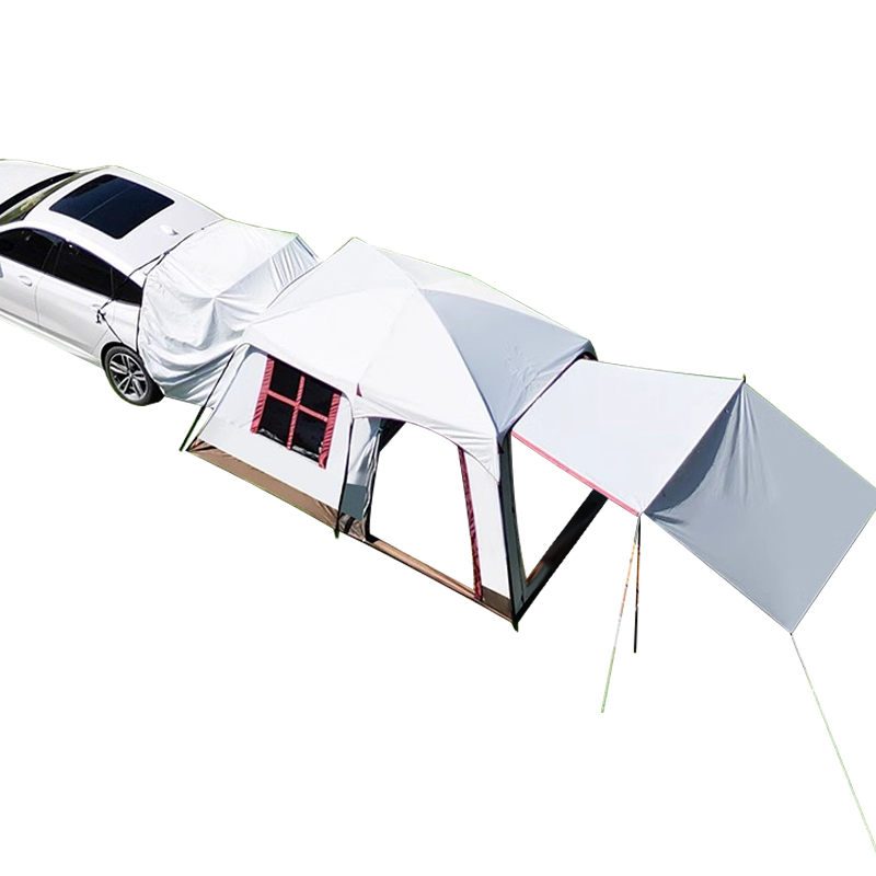 Outdoor Camping Car Tail Tent - เต็นท์ท้ายรถ SUV อุปกรณ์ตั้งแคมป์กลางแจ้งแบบออฟโรด ชุดเต็ม ป้องกันฝน สองห้อง
