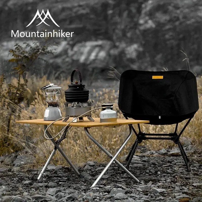 Outdoor Camping Table With Storage - MOUNTAINHIKER 2/3 โต๊ะพับไม้ไผ่ แคมป์ปิ้งกลางแจ้ง แบบพกพา จัดเก็บได้รวดเร็ว