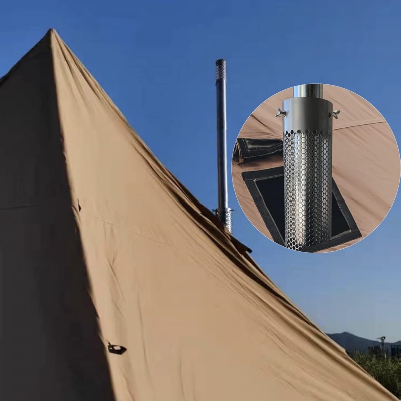 ท่อเตาแคมป์ปิ้งสแตนเลส ท่อปล่อ - Outdoor Camping Wood Stove บทวิจารณ์และราคา