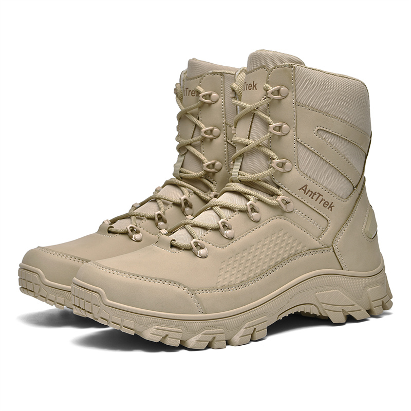 รองเท้าบูทผู้ชายรองเท้าทหารชาย - Outdoor Camping Winter บทวิจารณ์และราคา