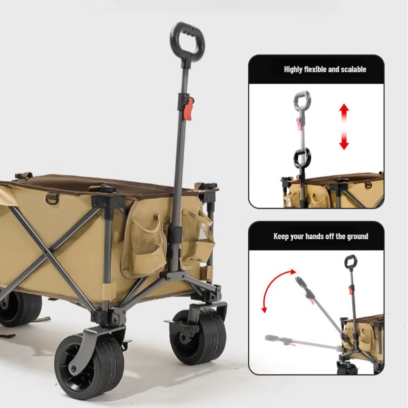 รถเข็นแคมป์ปิ้งพับได้สำหรับกิจ - Outdoor Camping Trailer บทวิจารณ์และราคา