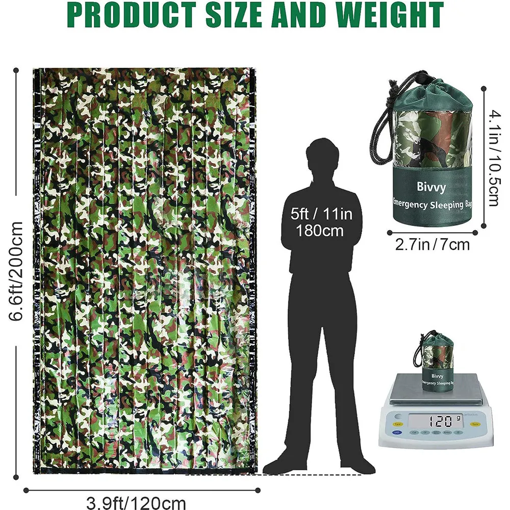 ถุงนอนฉุกเฉิน PE ลายพรางกันน้ำ - Bivvy Bag Emergency บทวิจารณ์และราคา