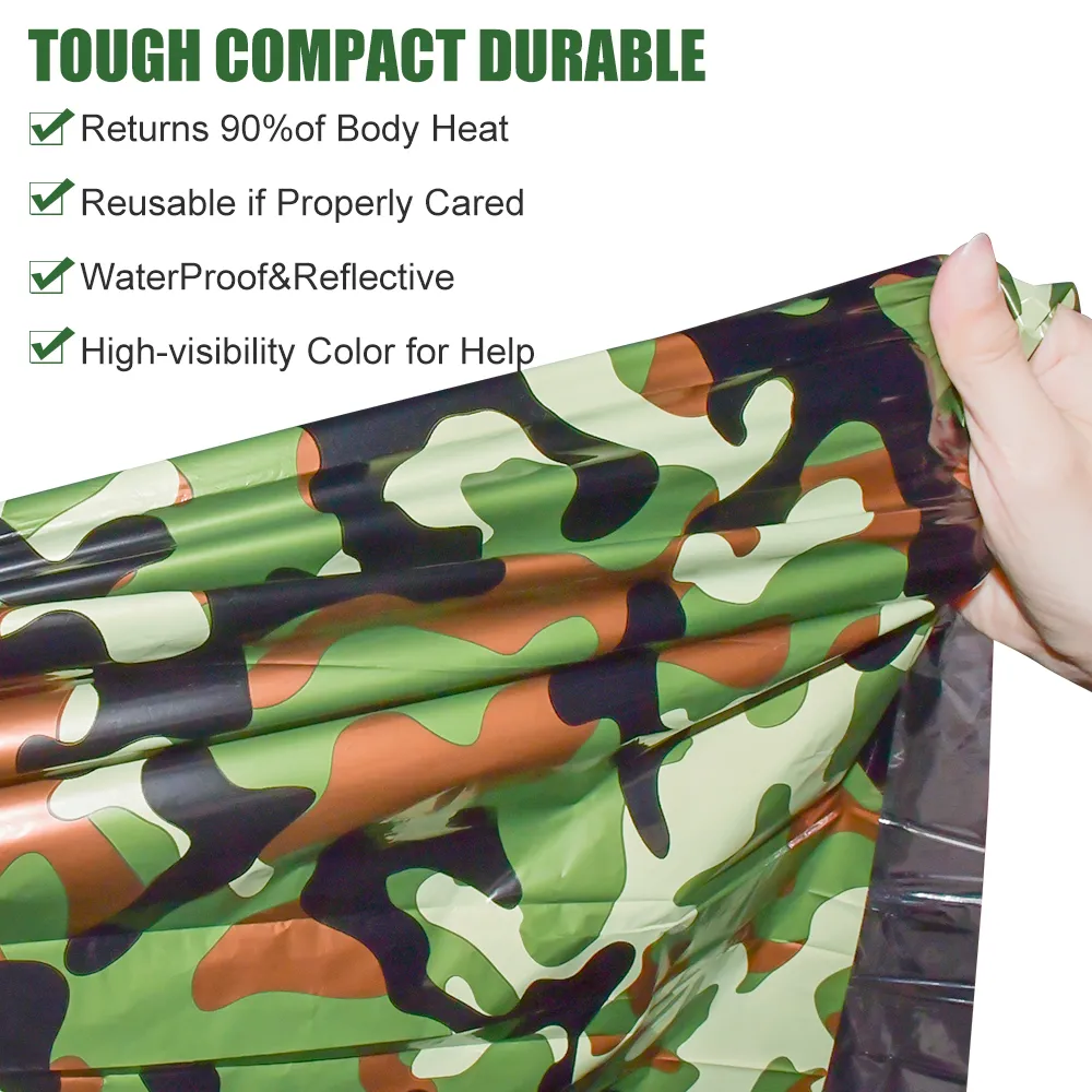 ถุงนอนฉุกเฉิน PE ลายพรางกันน้ำ - Bivvy Bag Emergency บทวิจารณ์และราคา