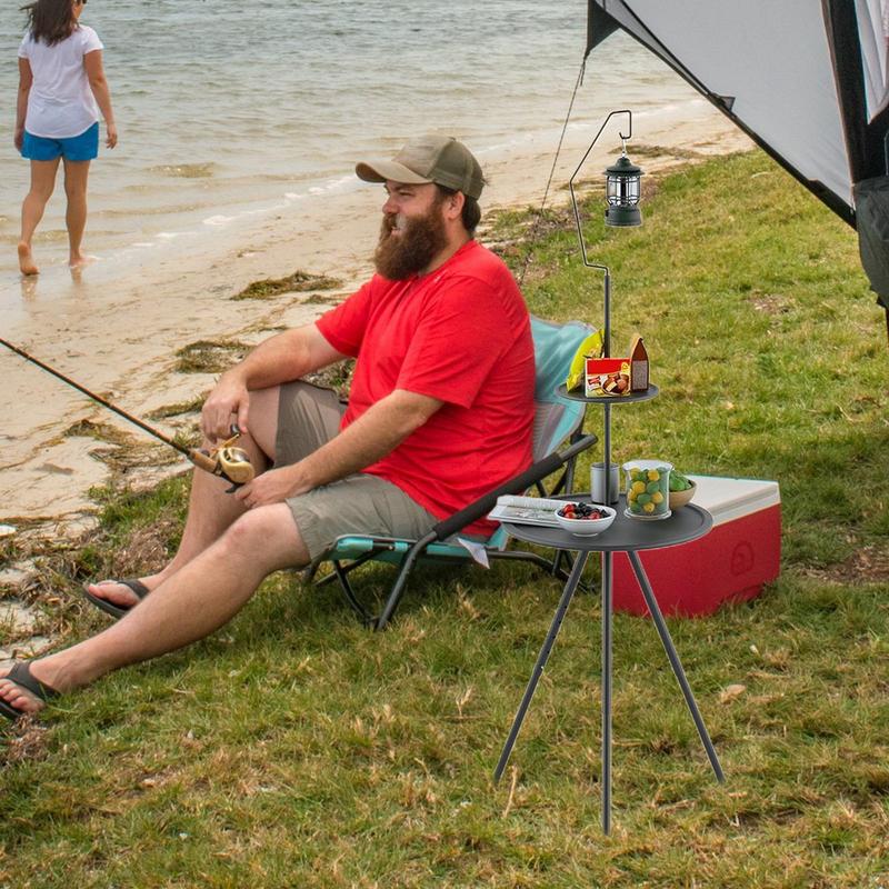 โต๊ะตั้งแคมป์ทรงกลมโต๊ะตั้งแคม - Outdoor Camping Table Foldable บทวิจารณ์และราคา