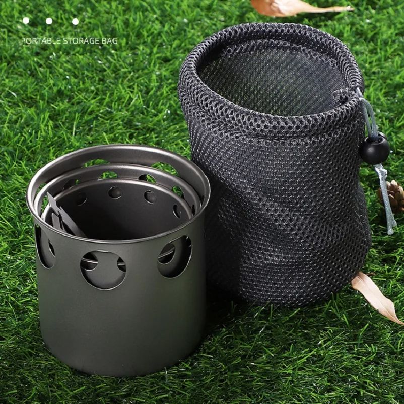 เตาเผาไม้ไทเทเนียมขนาดเล็กแบบพ - Outdoor Camping Wood Stove บทวิจารณ์และราคา