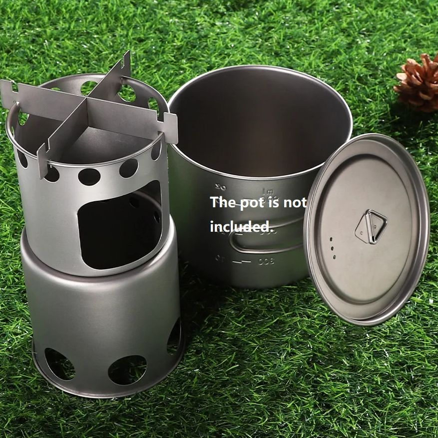 เตาเผาไม้ไทเทเนียมขนาดเล็กแบบพ - Outdoor Camping Wood Stove บทวิจารณ์และราคา