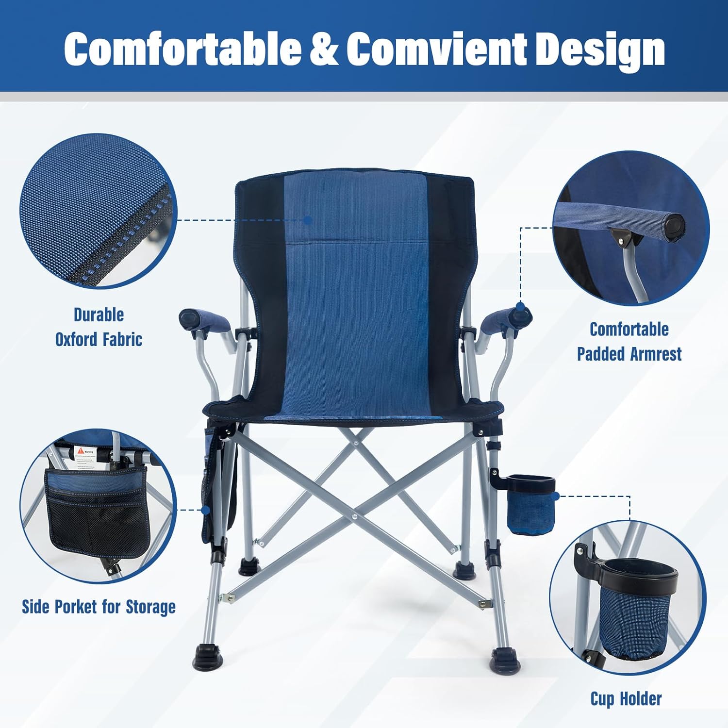 เก้าอี้พับสำหรับตั้งแคมป์ พกพา - Outdoor Camping Set บทวิจารณ์และราคา