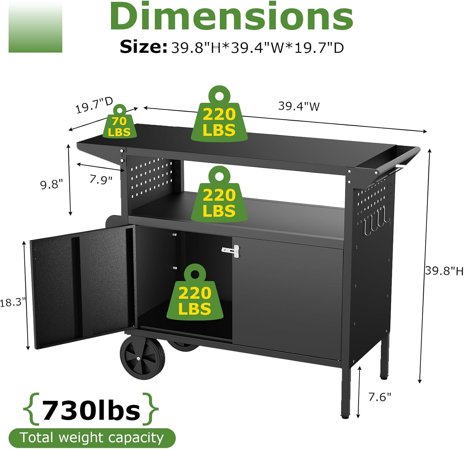 รถเข็นปิ้งย่างกลางแจ้งพร้อมโต๊ - Outdoor Camping Table Foldable บทวิจารณ์และราคา