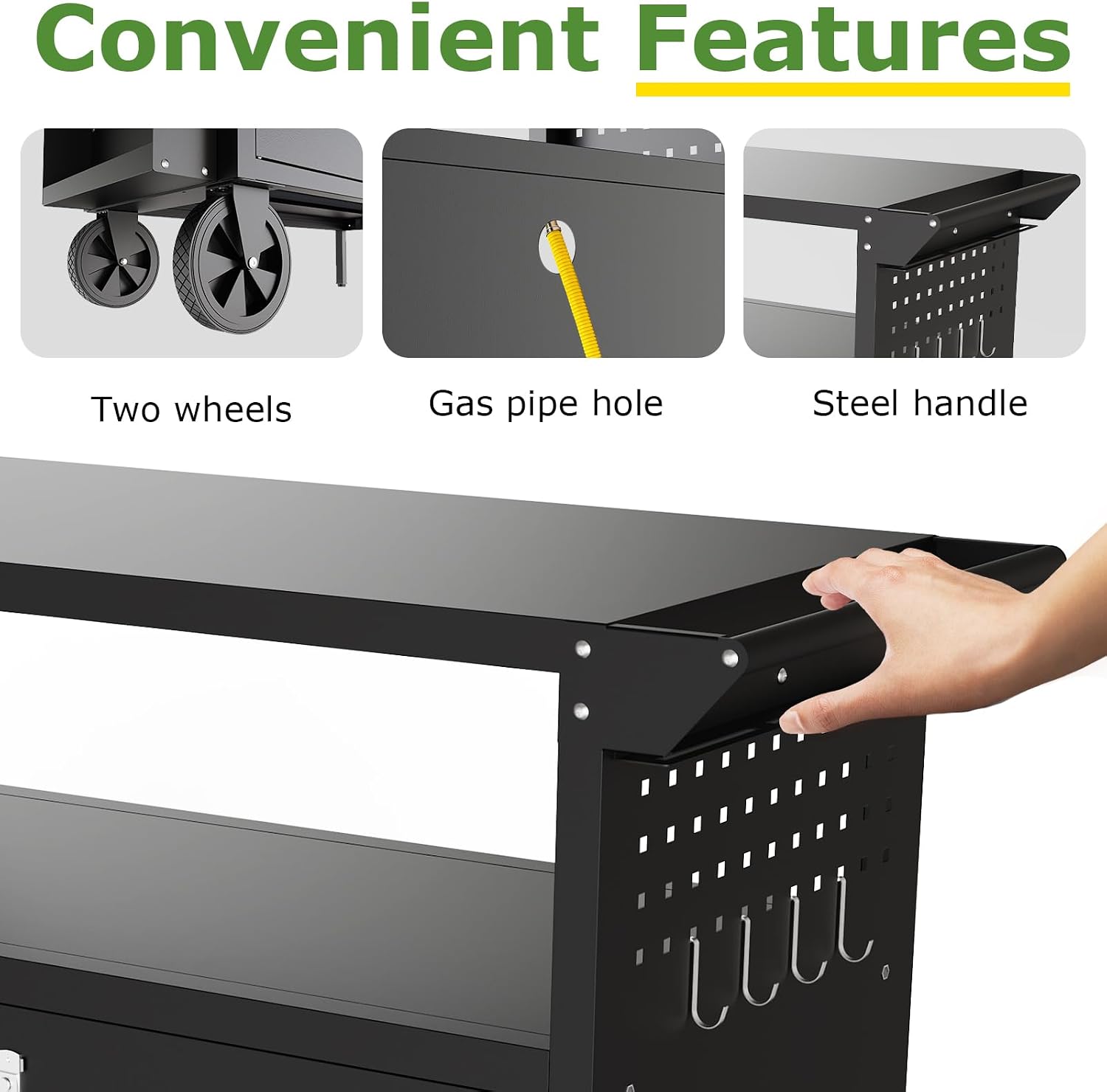 รถเข็นปิ้งย่างกลางแจ้งพร้อมโต๊ - Outdoor Camping Table Foldable บทวิจารณ์และราคา