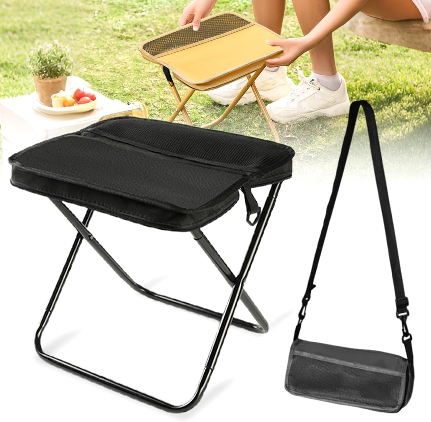 เก้าอี้พับพกพาสำหรับตั้งแคมป์  - Outdoor Camping Table And Chairs บทวิจารณ์และราคา