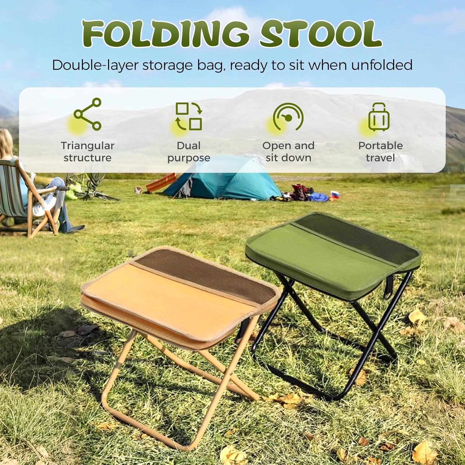 เก้าอี้พับพกพาสำหรับตั้งแคมป์  - Outdoor Camping Table And Chairs บทวิจารณ์และราคา