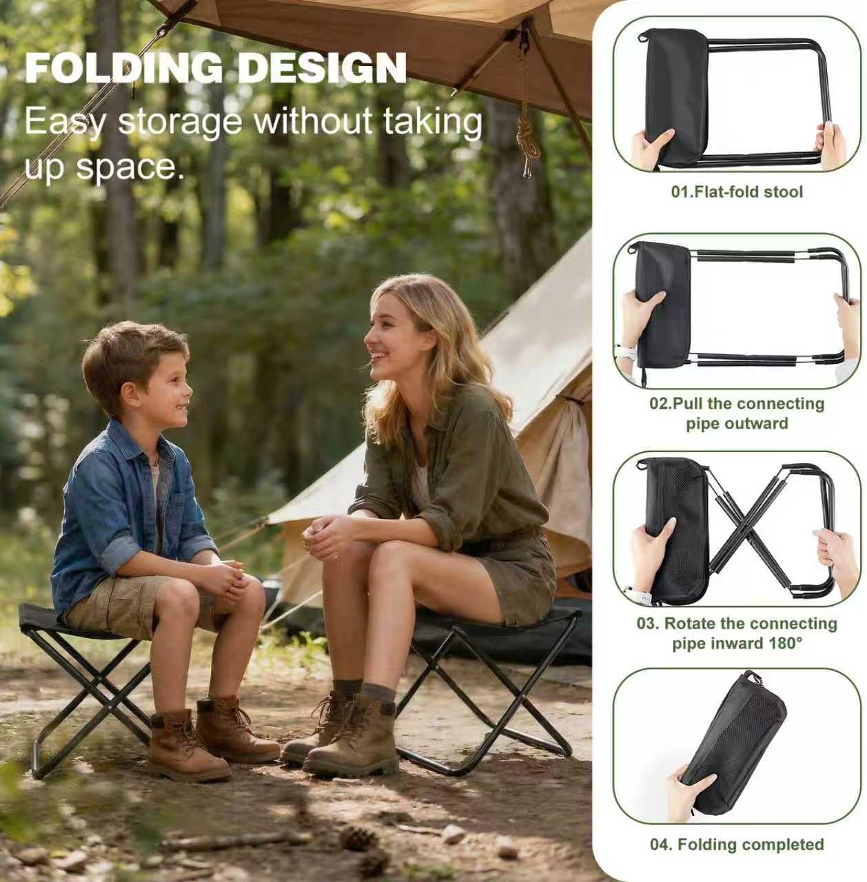 เก้าอี้พับพกพาสำหรับตั้งแคมป์  - Outdoor Camping Table And Chairs บทวิจารณ์และราคา