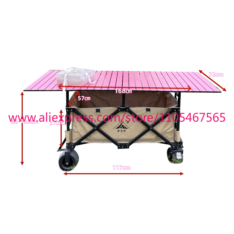 รถเข็นพับได้ขนาดใหญ่สำหรับแคมป - Outdoor Camping Table Foldable บทวิจารณ์และราคา