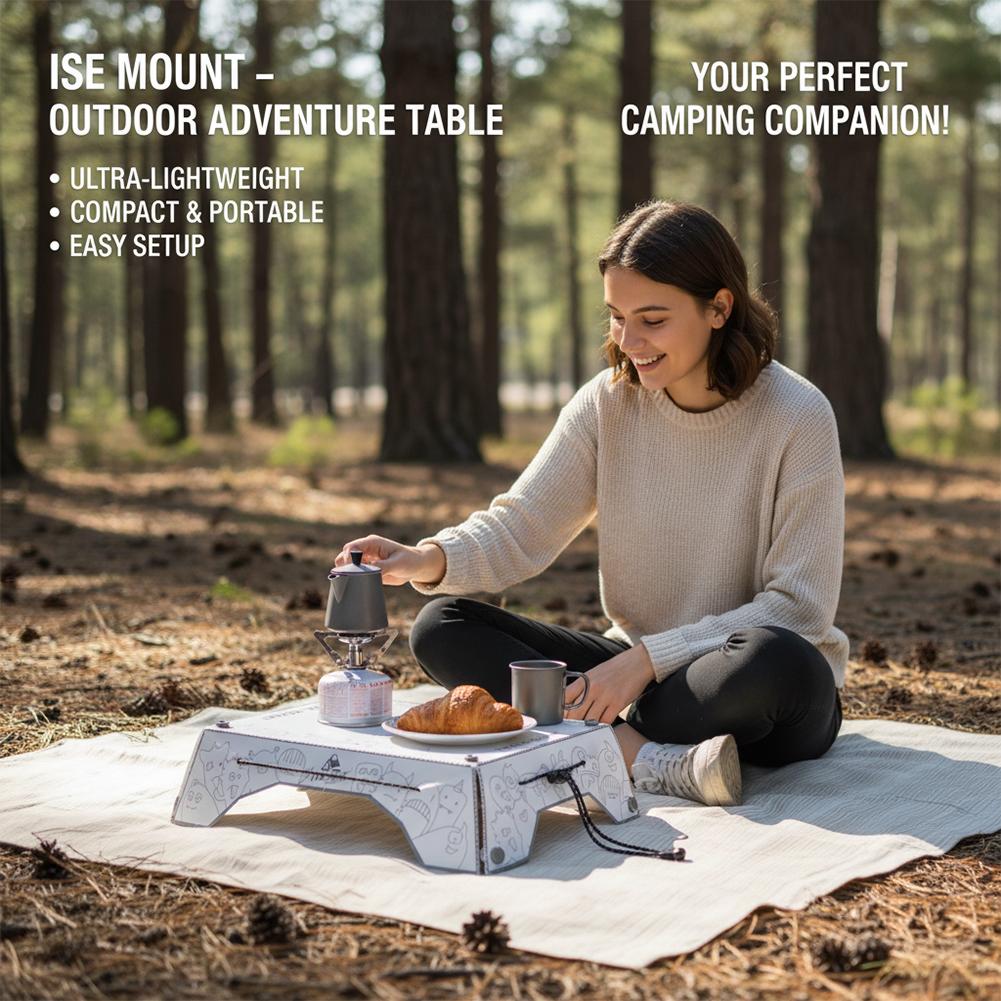 โต๊ะพับได้อเนกประสงค์แบบพกพา P - Outdoor Camping Table With Storage บทวิจารณ์และราคา