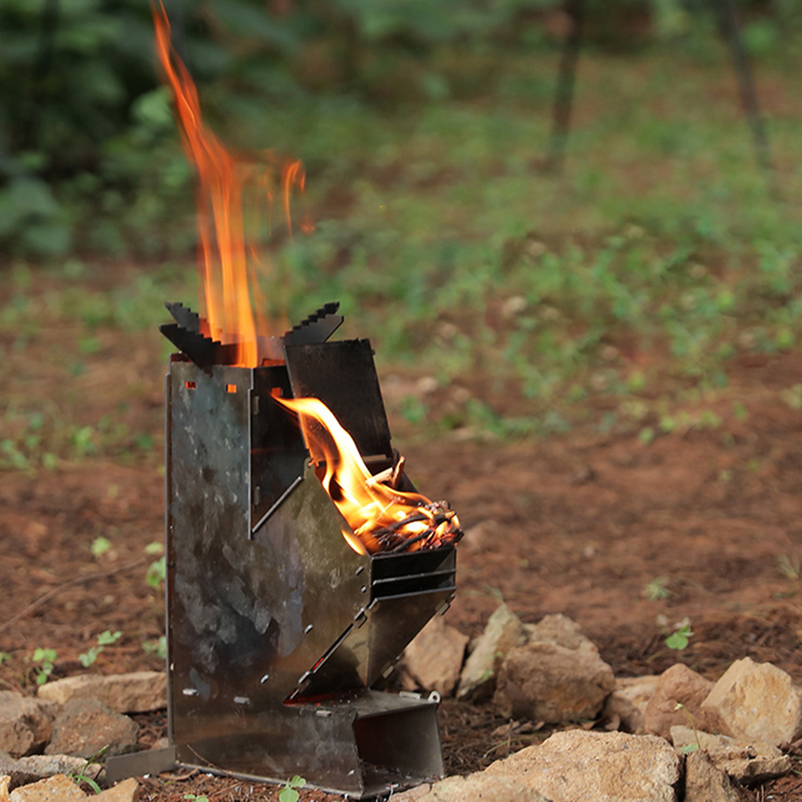 กลางแจ้งเตาไม้หนาสแตนเลสสตีลถอ - Outdoor Camping Wood Stove บทวิจารณ์และราคา