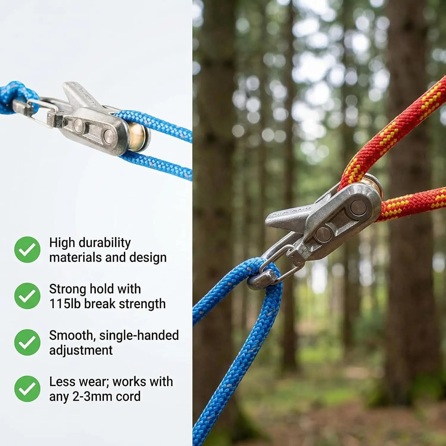 ตัวปรับความตึงเชือกพาราคอร์ด 6 - Outdoor Camping Guy บทวิจารณ์และราคา