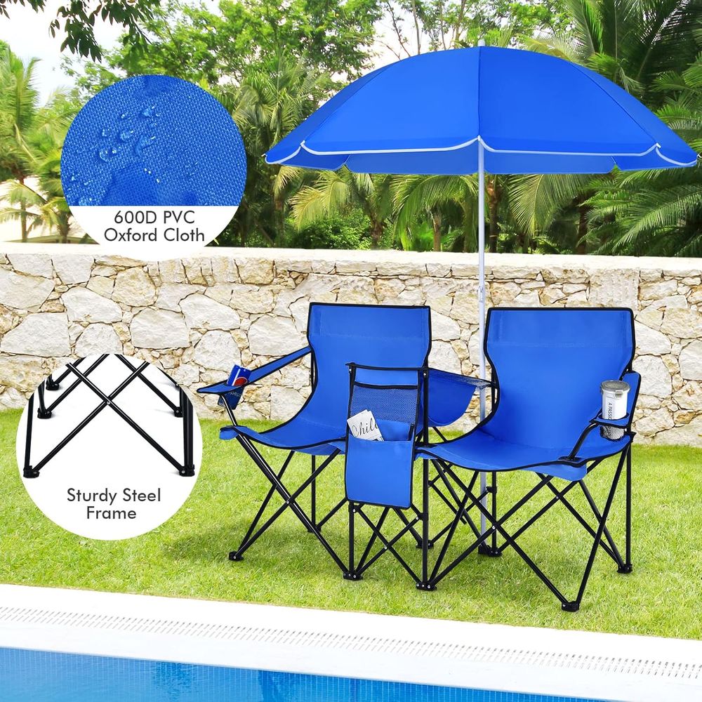 เก้าอี้ปิกนิกพับได้แบบพกพา พร้ - Outdoor Camping Table And Chairs บทวิจารณ์และราคา