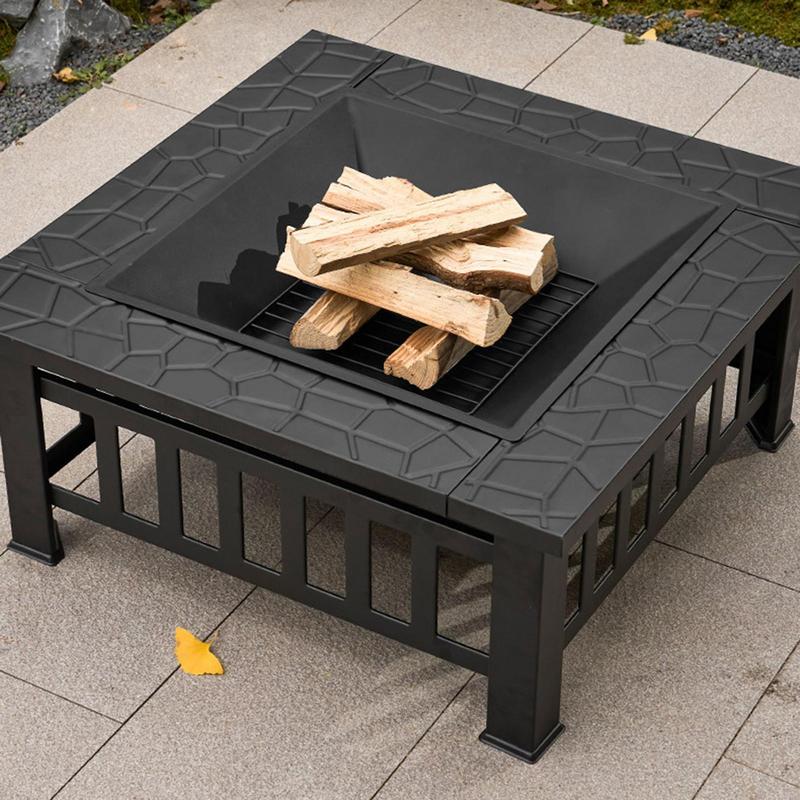 Camping เตาฟืน Square Fire Pit - Outdoor Camping Wood Stove บทวิจารณ์และราคา