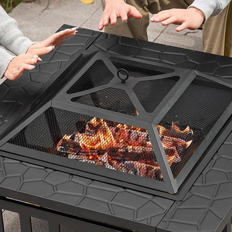 Camping เตาฟืน Square Fire Pit - Outdoor Camping Wood Stove บทวิจารณ์และราคา
