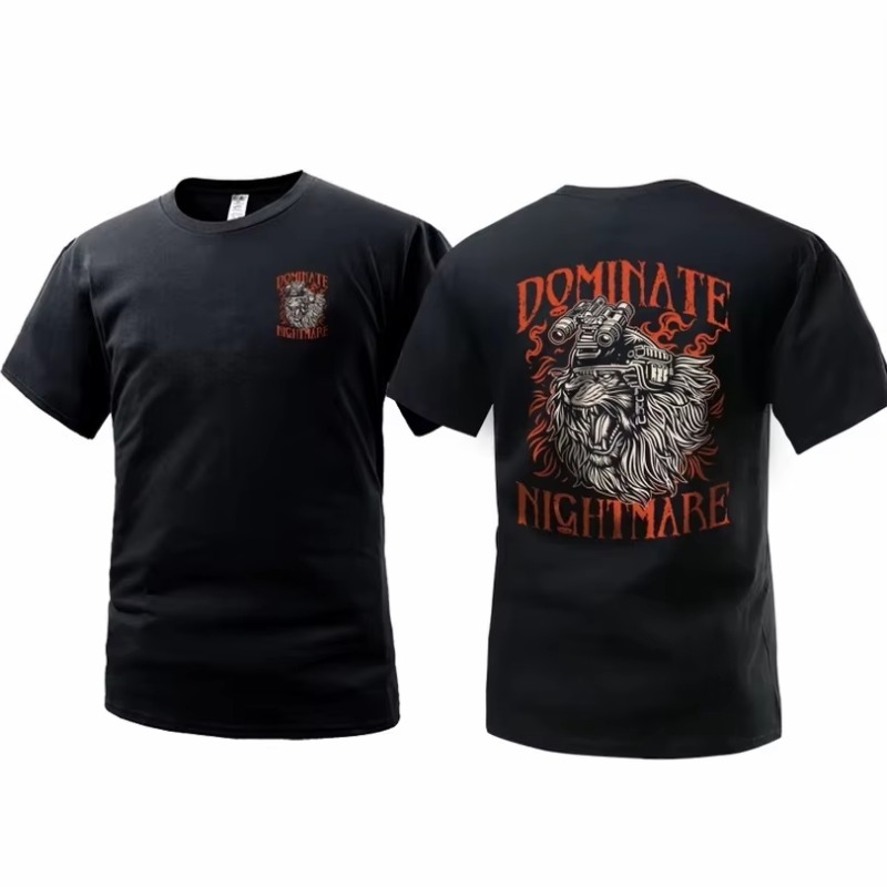 เสื้อยืดแขนสั้นพิมพ์ลายผ้าฝ้าย - Outdoor Camping Guy บทวิจารณ์และราคา