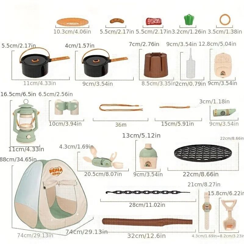 เด็กชุดตั้งแคมป์เด็กวัยหัดเดิน - Outdoor Camping Toys บทวิจารณ์และราคา