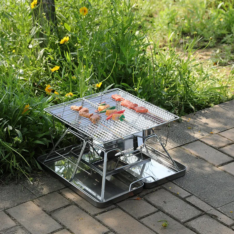 เตาปิ้งย่างพับได้สำหรับใช้งานก - Outdoor Camping Wood Stove บทวิจารณ์และราคา