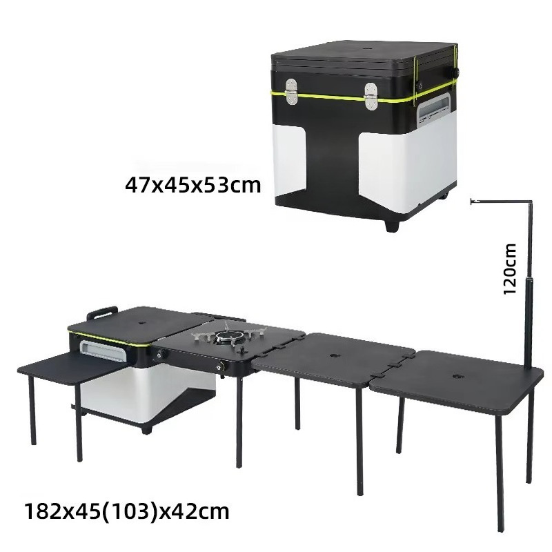 กล่องครัวพกพาคุณภาพสูงสำหรับตั - Outdoor Camping Table Foldable บทวิจารณ์และราคา