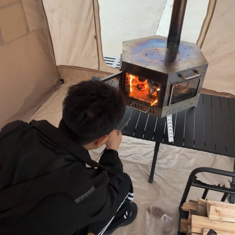 【ยอดนิยม】เตาพับได้อเนกประสงค์  - Outdoor Camping Wood Stove บทวิจารณ์และราคา