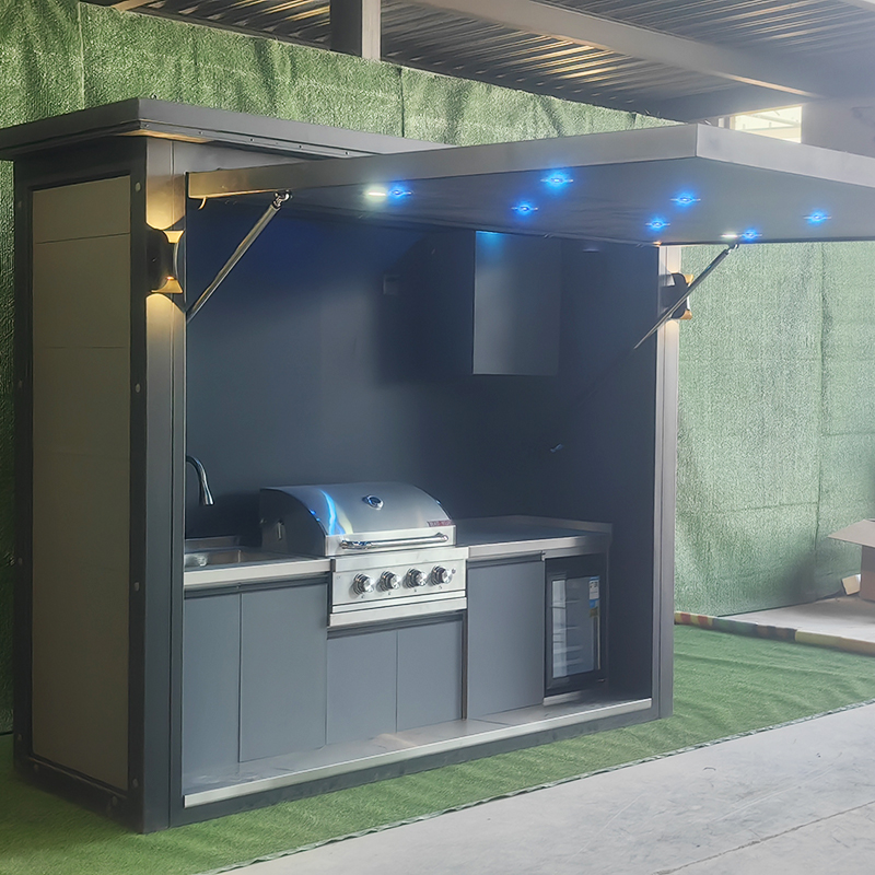 ชุดครัวพกพาสำหรับกลางแจ้ง กันน - Outdoor Camping Kitchen Setup บทวิจารณ์และราคา