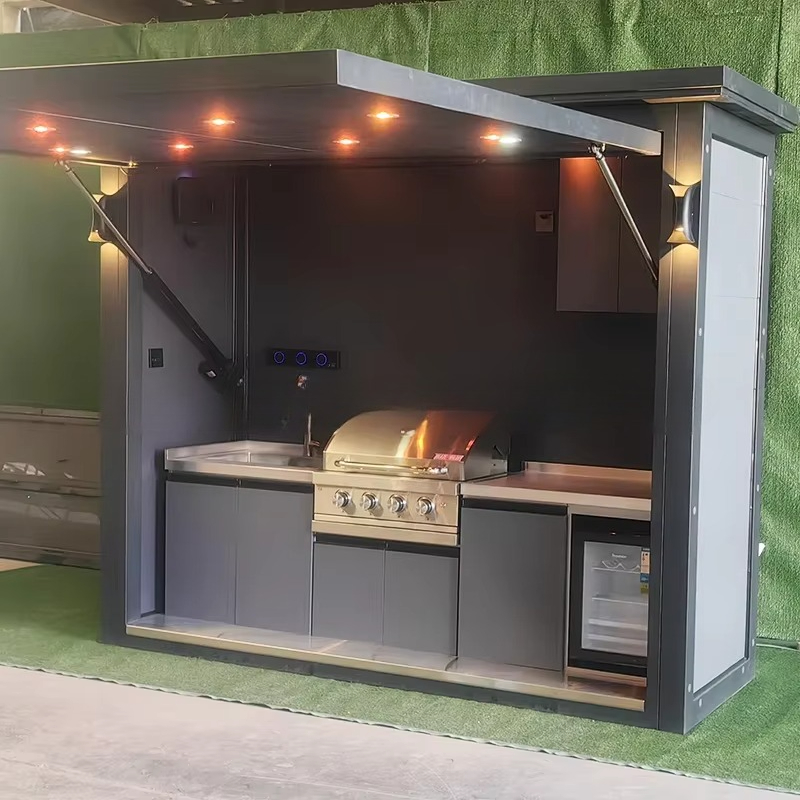 ชุดครัวพกพาสำหรับกลางแจ้ง กันน - Outdoor Camping Kitchen Setup บทวิจารณ์และราคา