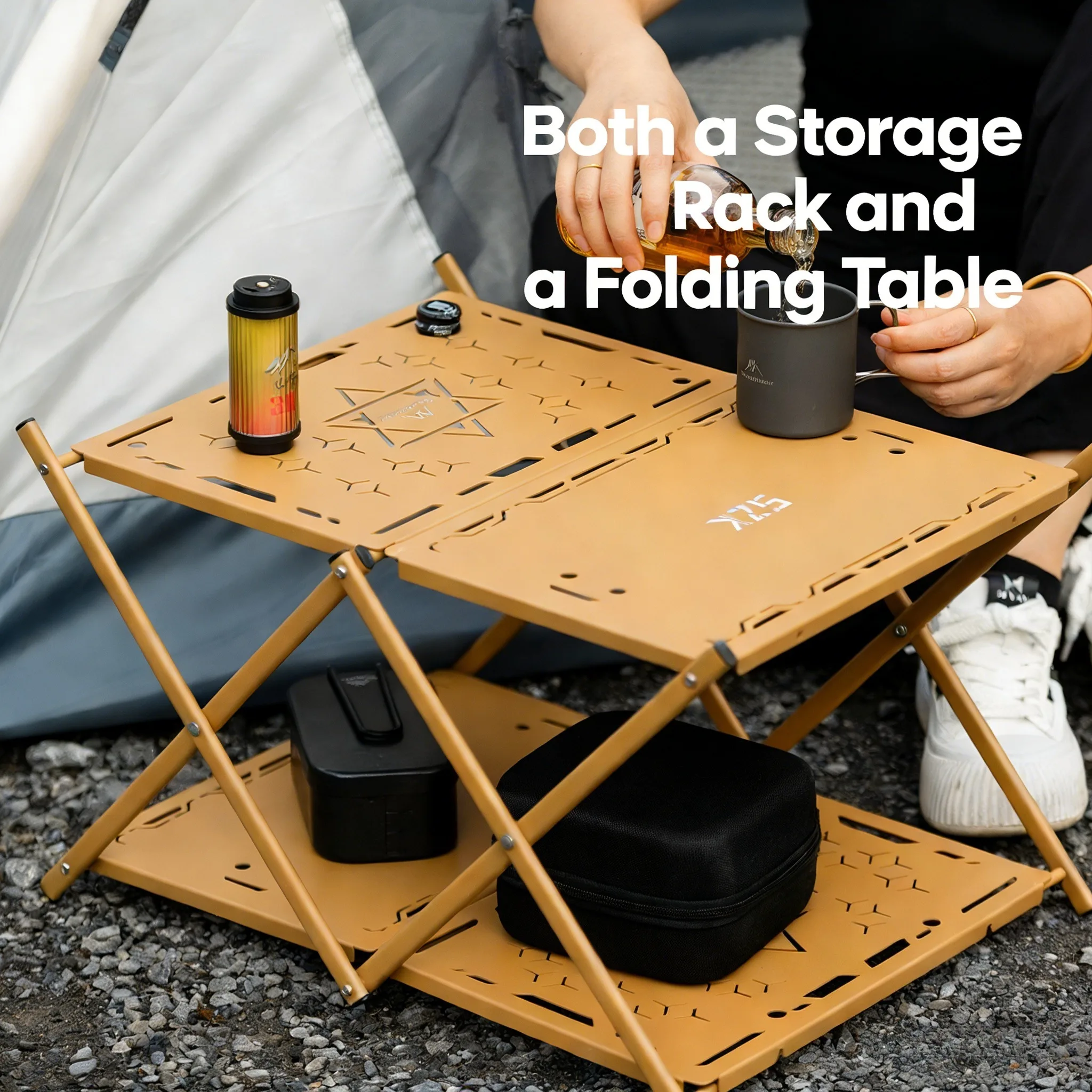 MOUNTAINHIKER ชั้นวางของสามชั้ - Outdoor Camping Table Foldable บทวิจารณ์และราคา