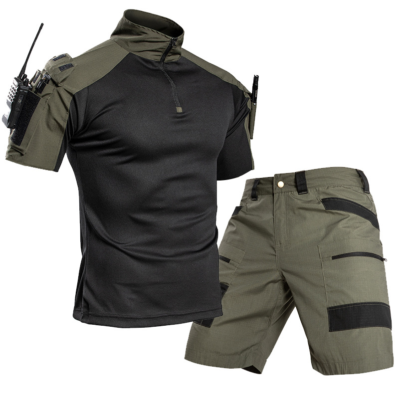 ชุดเสื้อยืดและกางเกงขาสั้นผู้ช - Outdoor Camping Set บทวิจารณ์และราคา