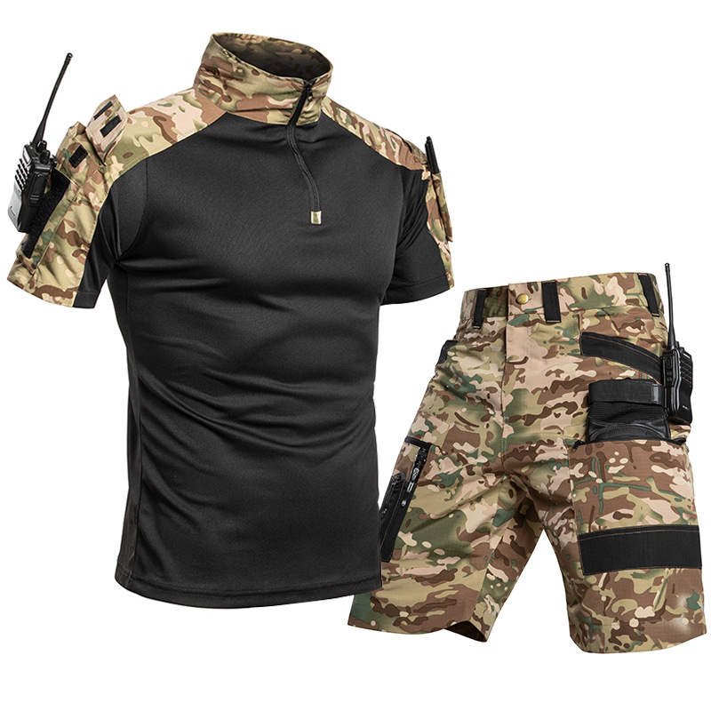 ชุดเสื้อยืดและกางเกงขาสั้นผู้ช - Outdoor Camping Set บทวิจารณ์และราคา