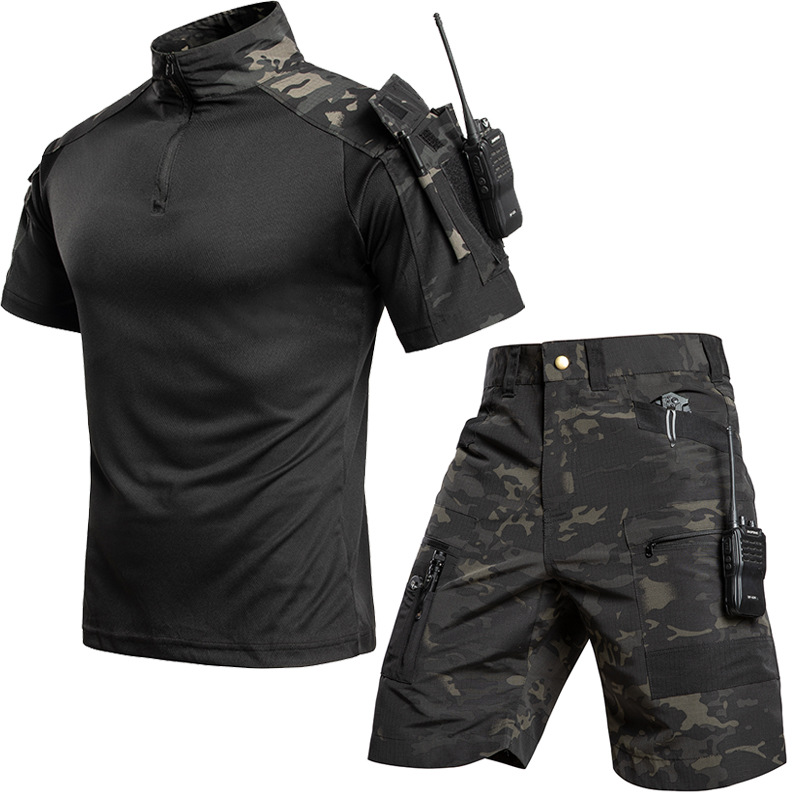 ชุดเสื้อยืดและกางเกงขาสั้นผู้ช - Outdoor Camping Set บทวิจารณ์และราคา