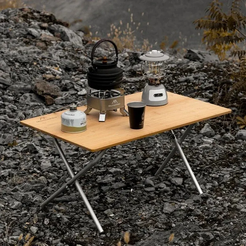 MOUNTAINHIKER 2/3 โต๊ะพับไม้ไผ - Outdoor Camping Table With Storage บทวิจารณ์และราคา