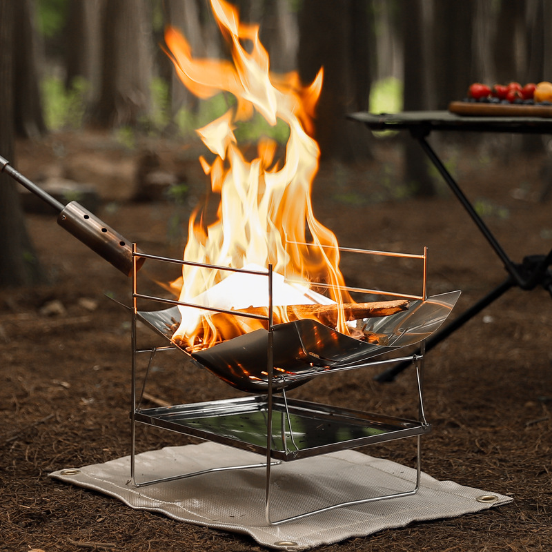 การเผาไหม้ไม้เตาแคมปิ้งแบบพกพา - Outdoor Camping Wood Stove บทวิจารณ์และราคา
