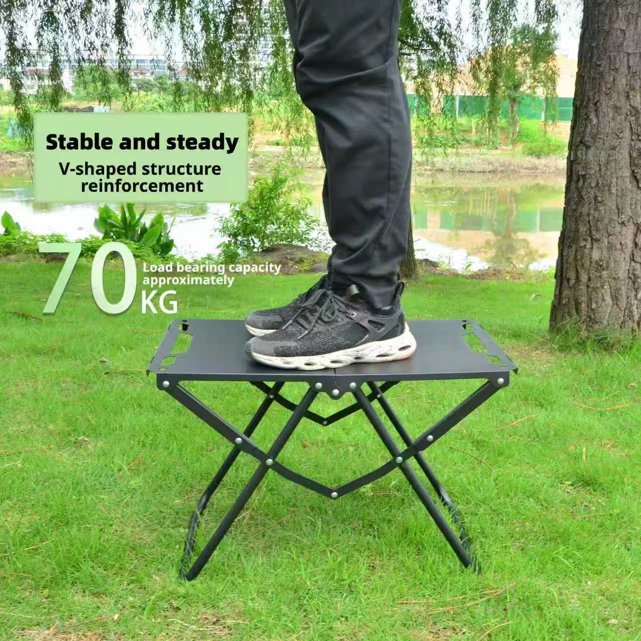 โต๊ะพับเหล็กคาร์บอน IGT แบบพกพ - Outdoor Camping Kitchen Setup บทวิจารณ์และราคา